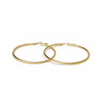 Harper Textured Round Gold Hoop Earrings - MTD