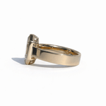 Jane Elongated Hexagon Step Cut Bezel Set Diamond Engagement Ring - MTD