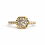 Morning Fog Salt and Pepper Diamond Engagement Ring - MTD