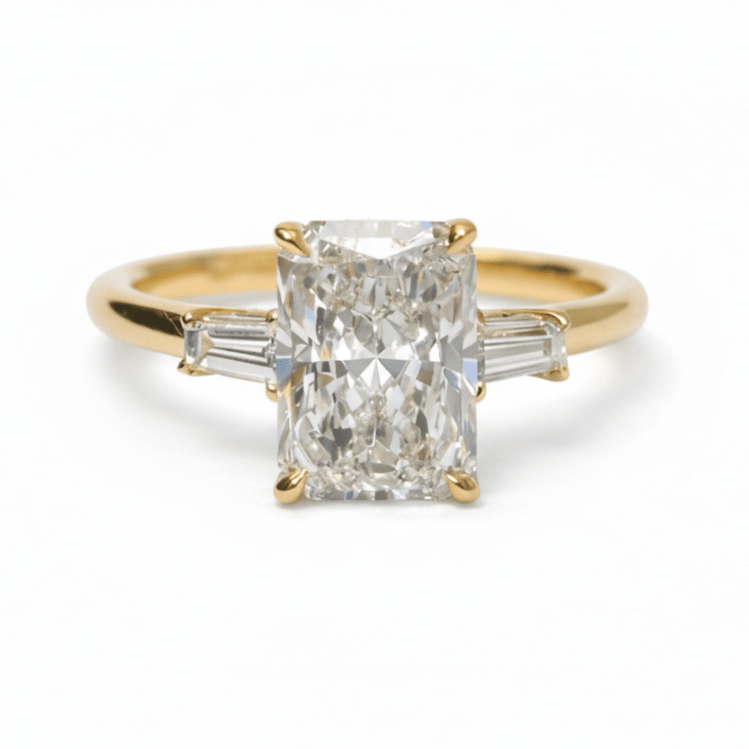 Haven Radiant Cut Three Stone Diamond Engagement Ring - MTD