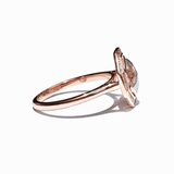 Northern Lights Elongated Hexagon Salt and Pepper Diamond Engagement Ring - MTD