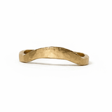 Landscape Curved Hammered Gold Stacking Ring - MTD