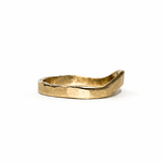 Landscape Curved Hammered Gold Stacking Ring - MTD