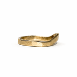 Landscape Curved Hammered Gold Stacking Ring - MTD