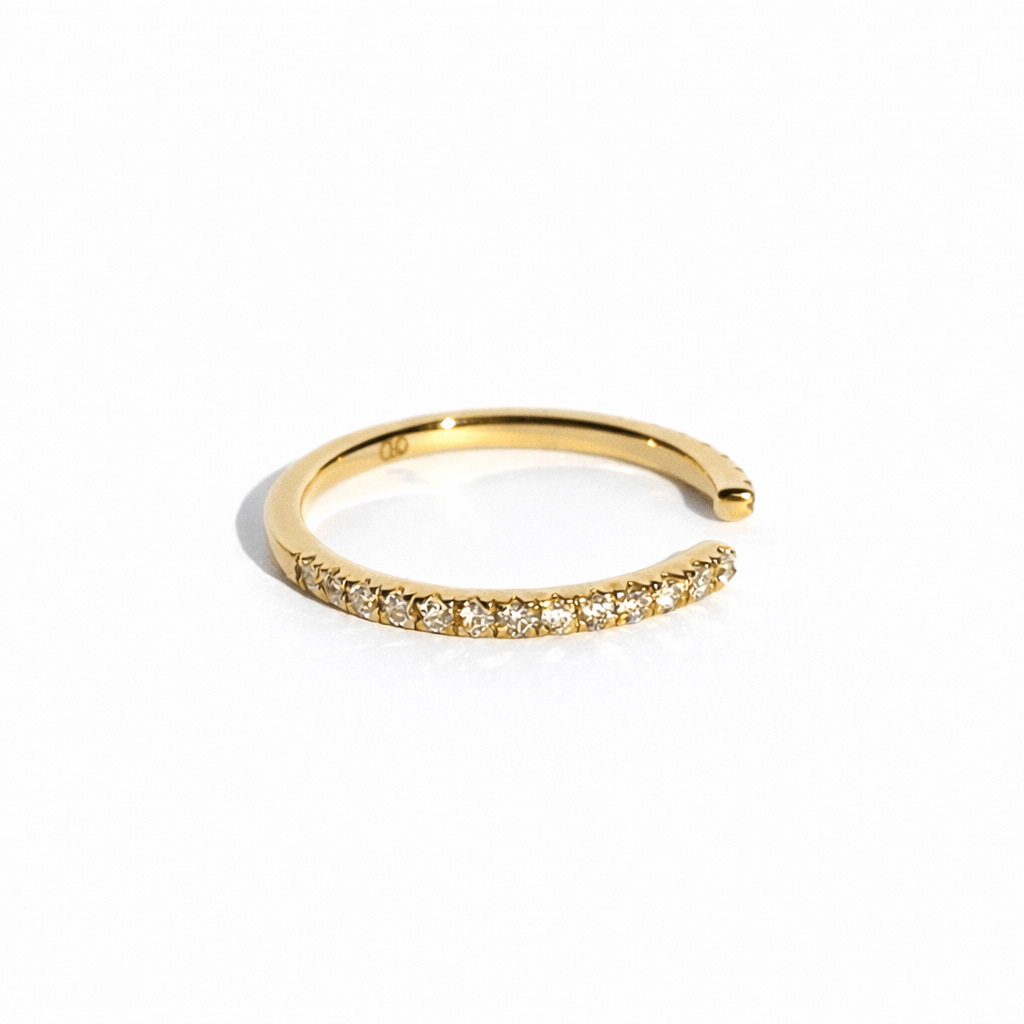 Fiona Open Shank French Set Diamond Wedding Band - MTD