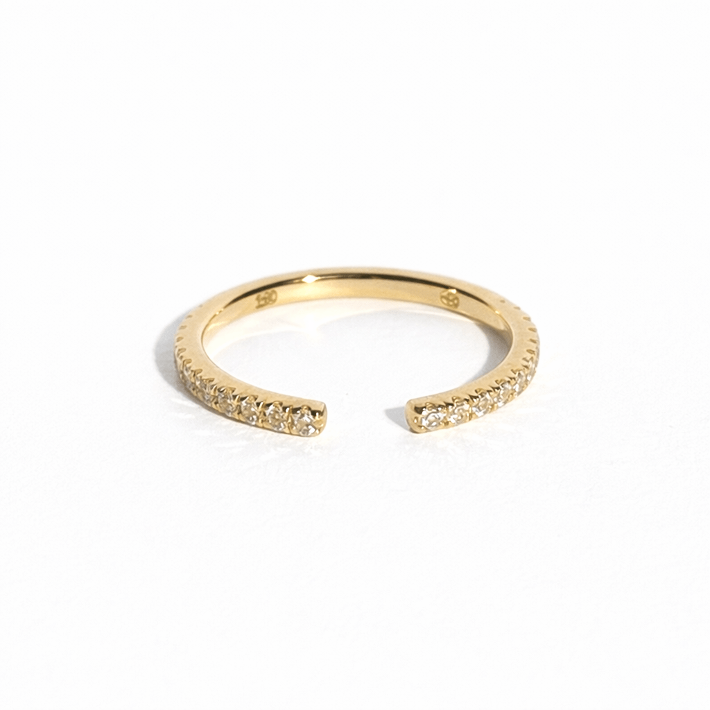 Fiona Open Shank French Set Diamond Wedding Band - MTD