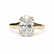 Sophia Oval Lab Diamond Double Claw Prong Diamond Engagement Ring - MTD