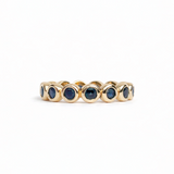Blue Jay Bezel Set Blue Sapphire Eternity Bubble Band