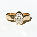 Wide Band 2ct Oval Engagement Ring - MTD