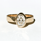 Wide Band 2ct Oval Engagement Ring - MTD