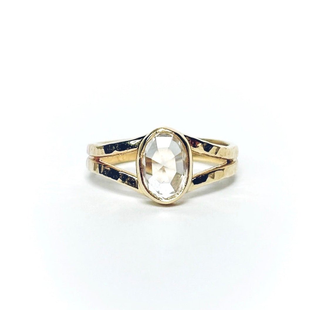 Caroline Oval Diamond Split Band Engagement Ring - MTD