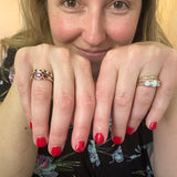 Ruby Delight Bezel Set Linear Cluster Ruby and Diamond Ring - MTD