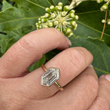 Ariel Elongated Hexagon Step Cut Bezel Set Engagement Ring - MTD