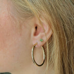 Maya Large Smooth Gold Hollow Hoop Earrings - MTD