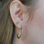 Shay Textured Hollow Gold Hoop Earrings - MTD