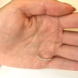 Rowan Curved Diamond Bar Necklace - MTD
