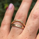 Golden Oak Hammered Gold Women's Wedding Band - MTD