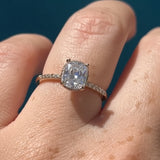 Dorothy Elongated Cushion Cut Diamond Engagement Ring