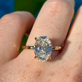 Alara Oval Diamond Claw Prong Engagement Ring
