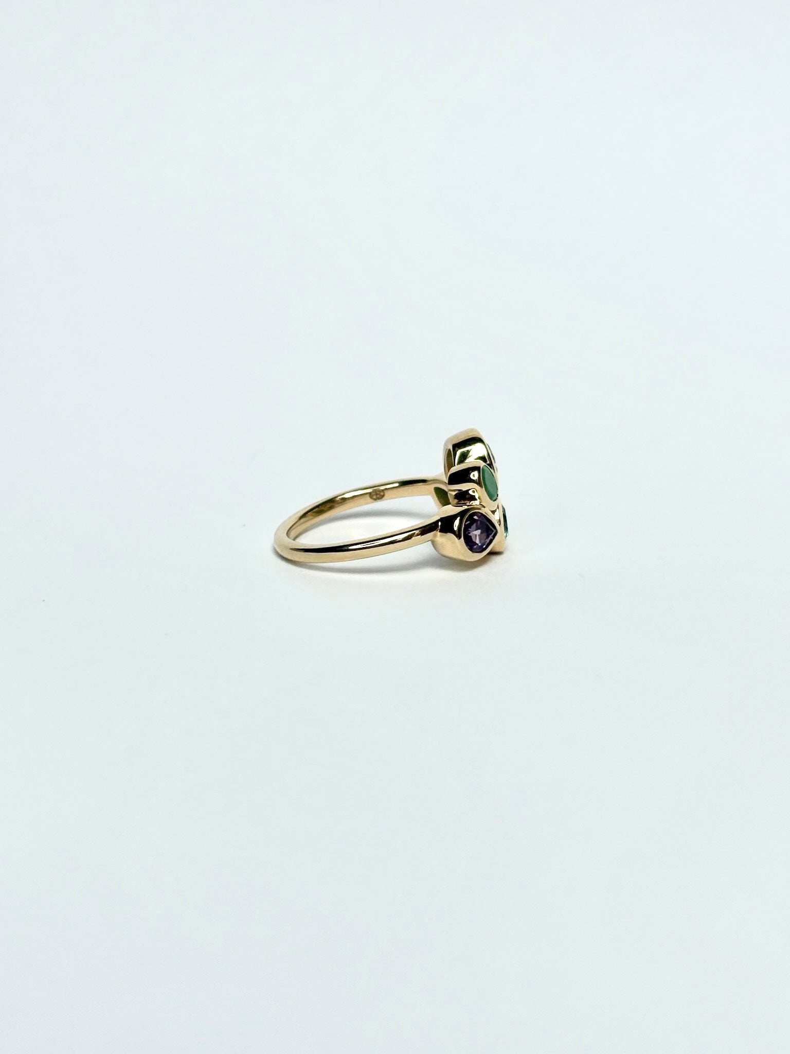 Flora Bezel Set Gemstone Cluster Ring - MTD