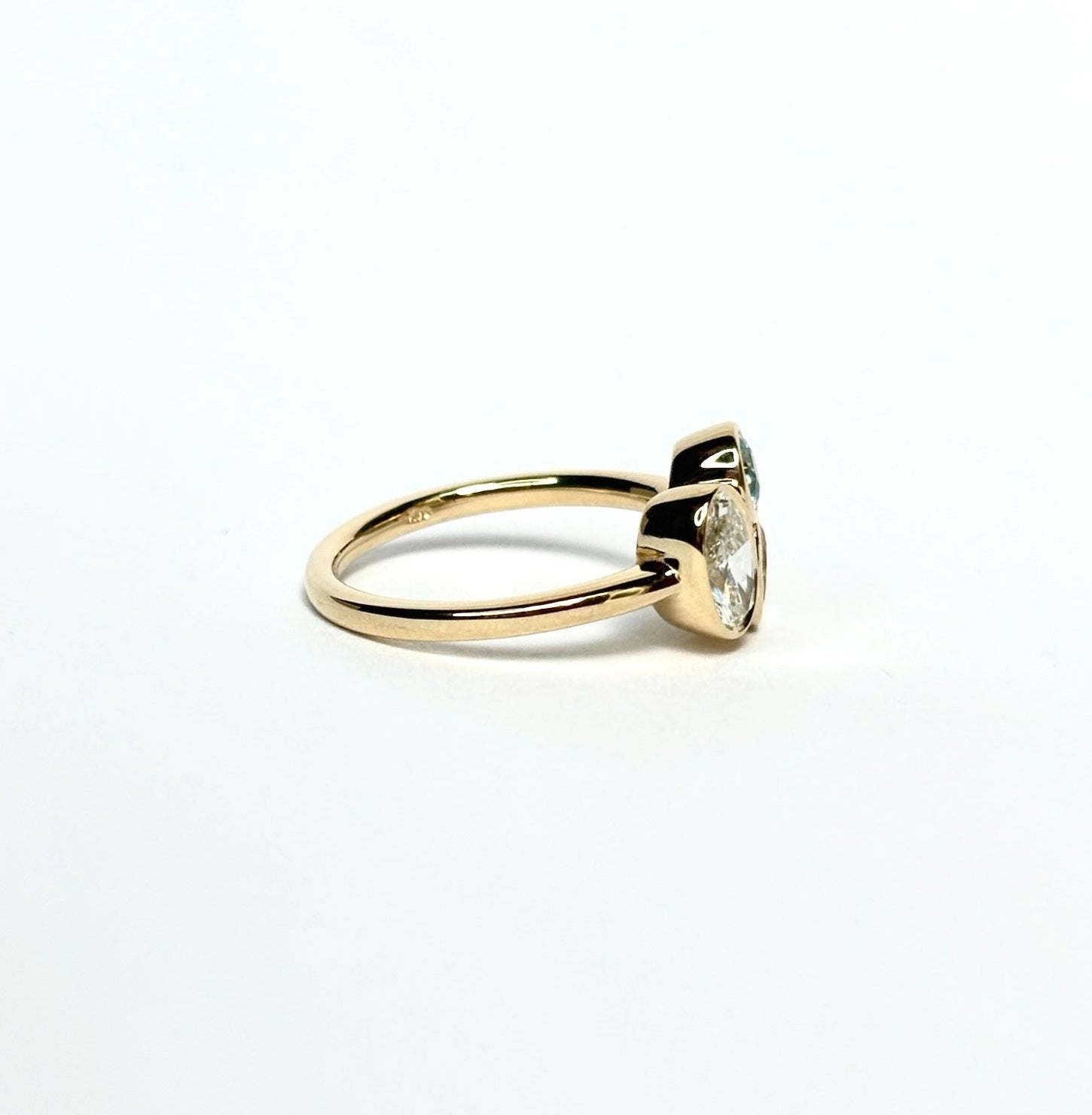 Sunlit Sea Bezel Set Cluster Ring - MTD