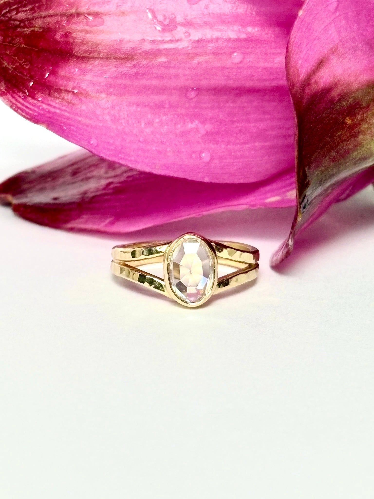 Caroline Oval Diamond Split Band Engagement Ring - MTD
