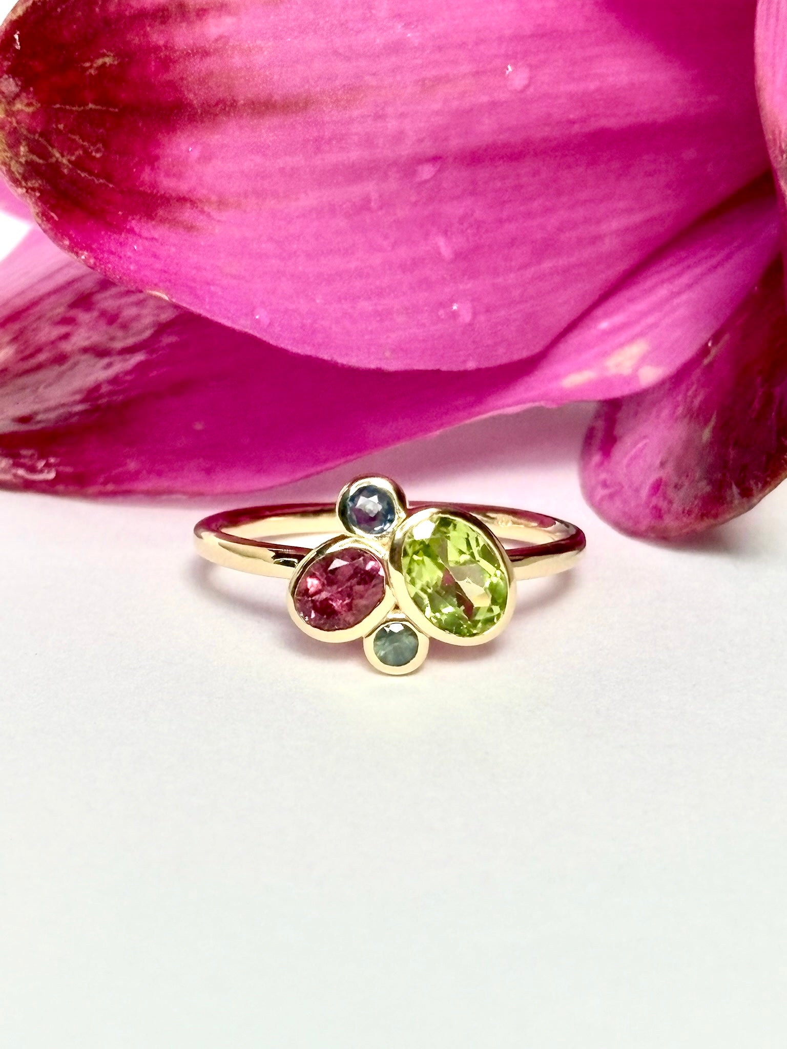 Blooming Meadow Bezel Set Cluster Ring - MTD