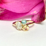 Sunlit Sea Bezel Set Cluster Ring - MTD