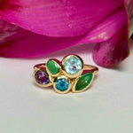 Flora Bezel Set Gemstone Cluster Ring - MTD