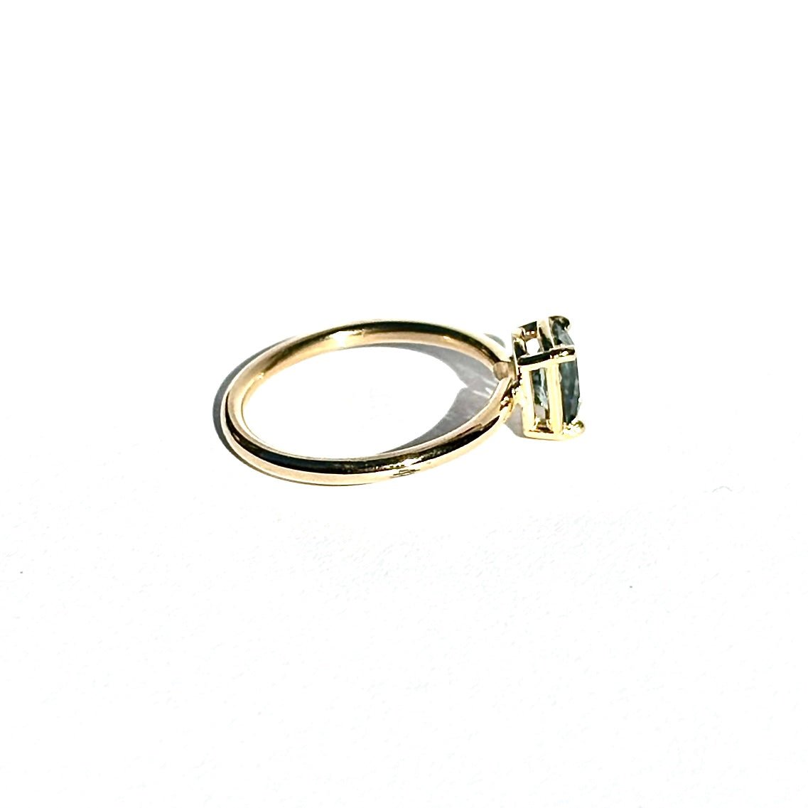 Hyacinth Emerald Cut Montana Blue Sapphire Engagement Ring - MTD