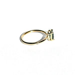Hyacinth Emerald Cut Montana Blue Sapphire Engagement Ring - MTD