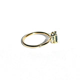 Hyacinth Emerald Cut Montana Blue Sapphire Engagement Ring - MTD