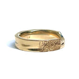 Fingerprint Diamond Curved Wedding Band