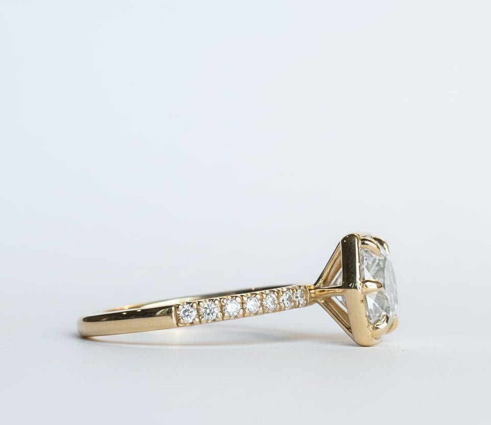 Morning Fog Salt and Pepper Diamond Engagement Ring - MTD