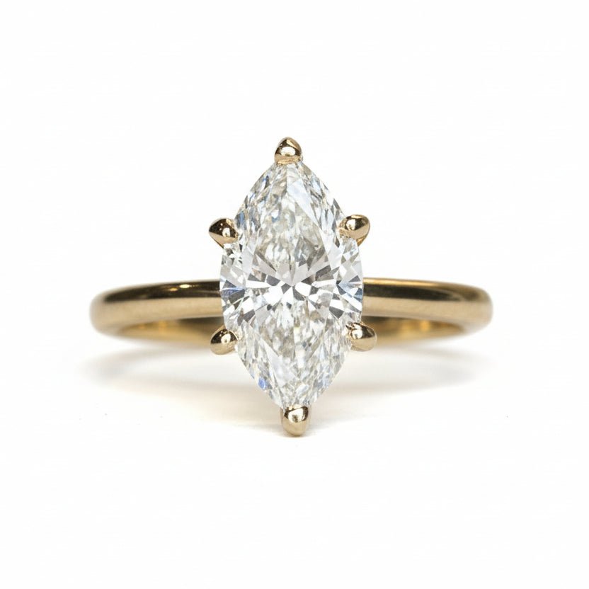 Belle Lab Grown Marquise Diamond Engagement Ring - MTD