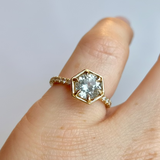 Morning Fog Salt and Pepper Diamond Engagement Ring