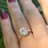 Annmarie Three Stone Oval and Marquise Diamond Engagement Ring - MTD