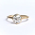 North Star Compass Set Round Moissanite Engagement Ring Ready to Ship - MTD