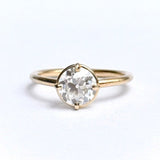 North Star Compass Set Round Moissanite Engagement Ring Ready to Ship - MTD
