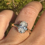 Sophia Oval Lab Diamond Double Claw Prong Diamond Engagement Ring - MTD