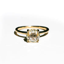 Elise Rosecut Round Diamond Claw Prong Engagement Ring - MTD