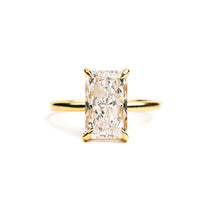Alice Elongated Radiant Cut Lab Diamond Solitaire Engagement Ring - MTD