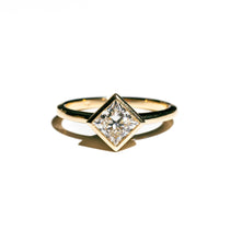 Luisa Bezel Set Princess Cut Diamond Engagement Ring - MTD