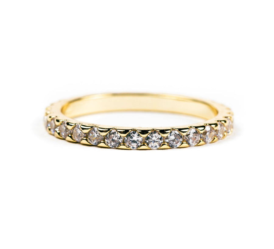 French Set Eternity Band for Stacking Wedding Ring