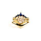 Blue Grotto Diamond and Sapphire Engagement Ring Stacking Set