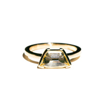 Buttercup East West Yellow Rosecut Sapphire Engagement Ring - MTD