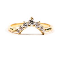 Large Tiara Curved Stacking Wedding Ring - MTD