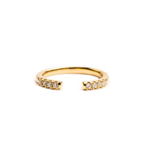 Crescent Open Shank Diamond Wedding Band - MTD