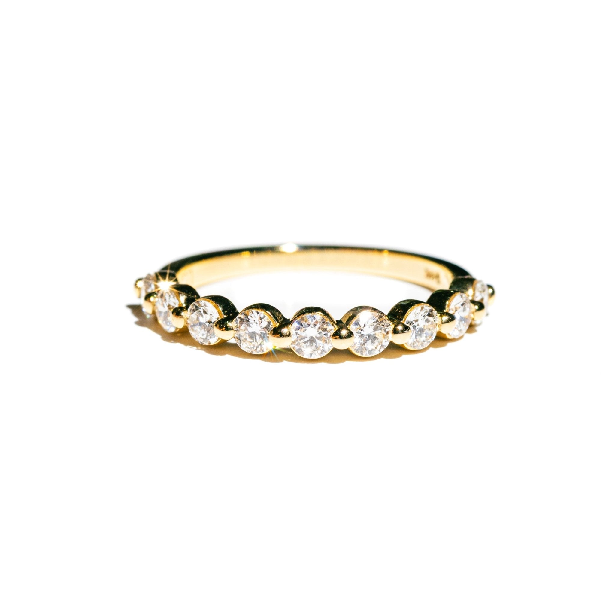 Louise Shared Prong Round Diamond Wedding Band - MTD