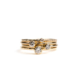 Etta Round Diamond Engagement Stacking Ring Set